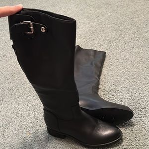 Black leather upper boots, women’s size 7, Edie style